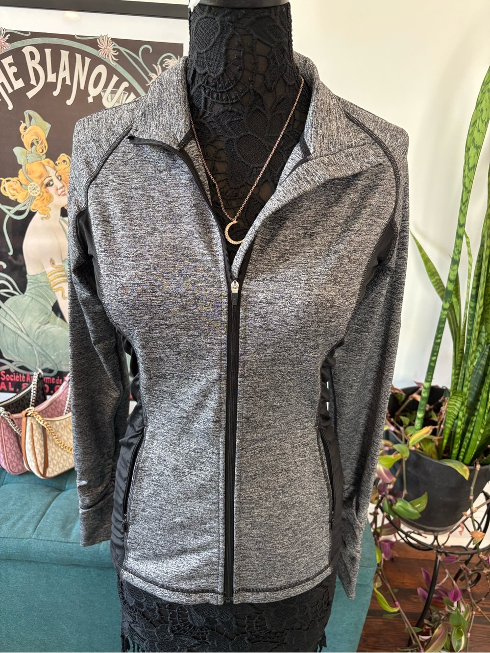 Victoria's Secret Gray Heather Full-Zip Jacket